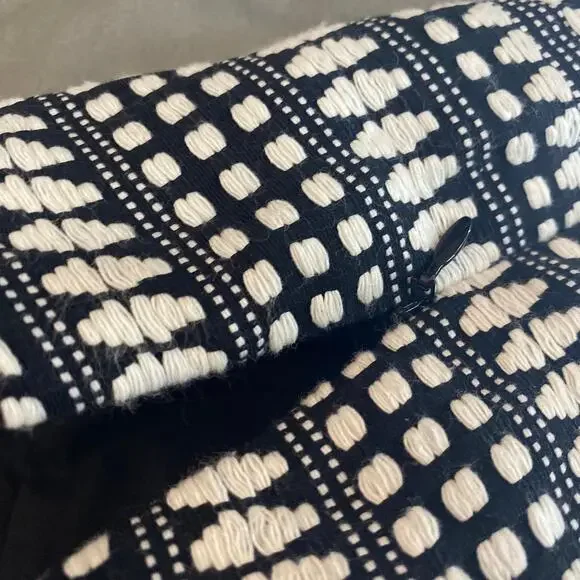 Loft Outlet NWT black white Geometric Textured print Skirt women sz 2 - Picture 5 of 6